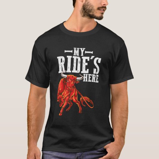 Bull Riding Pbr Rodeo Bull Riders voor Westerne RC T-shirt (Voorkant)