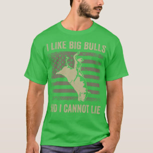 Bull Riding Rodeo Bull Rider Western Ik hou van Bi T-shirt