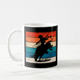 Bull Riding Rodeo Bull Riders Westerne Ranch Retro Koffiemok