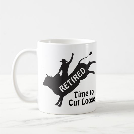 Bull Riding Rodeo Cowboy Retirement Humor Koffiemok (Links)