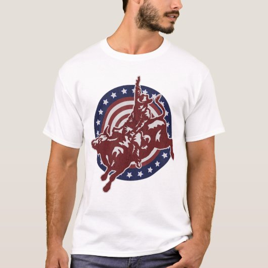 Bull Riding Rodeo Rider Cowboy  T-shirt (Voorkant)