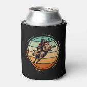 Bull Riding Rodeo Rider Cowboy Westerne Vintage Blikjeskoeler (Blikje Voorkant)