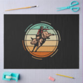 Bull Riding Rodeo Rider Cowboy Westerne Vintage Tissuepapier (Craft)