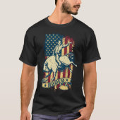 Bull Riding Rodeo  Verdrietig USA Bull Ride T-shirt (Voorkant)