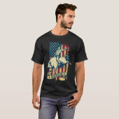 Bull Riding Rodeo  Verdrietig USA Bull Ride T-shirt (Voorkant volledig)