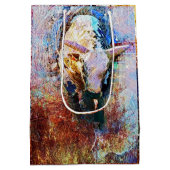 Bull Riding Rodeo Western Theme Party Medium Cadeauzakje (Achterkant)