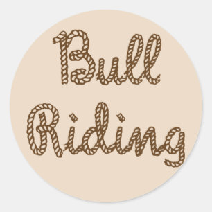 Bull Riding Ronde Sticker