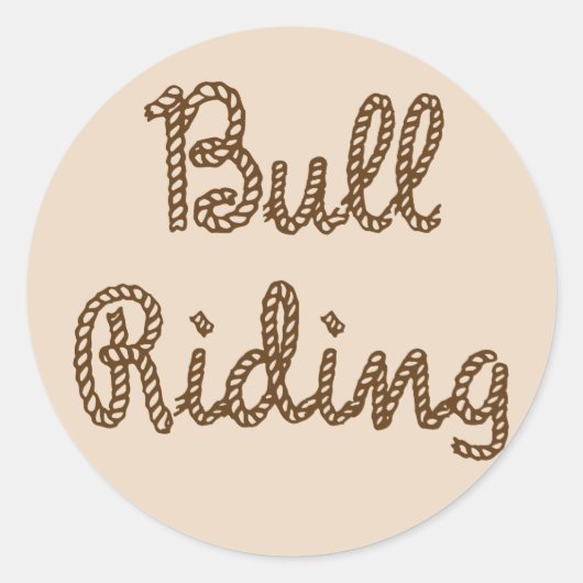Bull Riding Ronde Sticker (Voorkant)