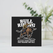 Bull Riding Sports Rider Cowboy Rodeo Country Gift Kaart (Staand voorkant)