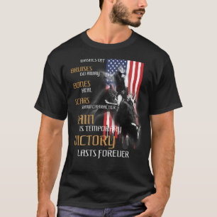 Bull Riding Texas Rider America VS vlag achterop T-shirt