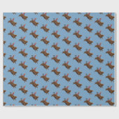 Bull rijden cowboy cadeaupapier (Vlak)