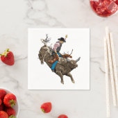 Bull rijden rodeo cowboy servet (Insitu)