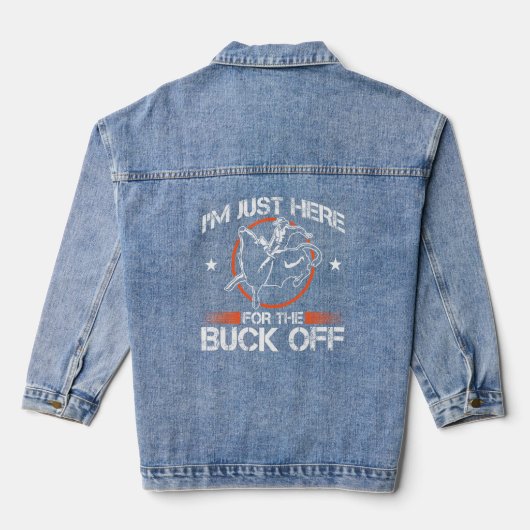 Bull rijden voor Bull Rider Rodeo atleet Future Bu Denim Jacket (Achterkant)