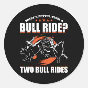 Bull rijden voor Bull Rider Rodeo atleet Future Bu Ronde Sticker