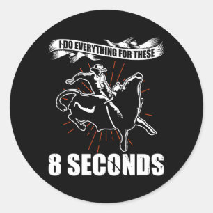 Bull rijden voor Bull Rider Rodeo atleet Future Bu Ronde Sticker