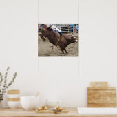 Bull-rijder op rodeo poster (Keuken)