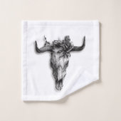 Bull Roos zwart-wit Bad Handdoek (Wasdoekje)