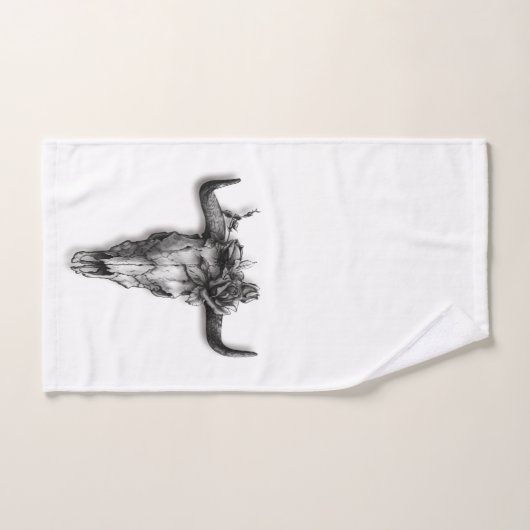 Bull Roos zwart-wit Bad Handdoek (Handdoek)