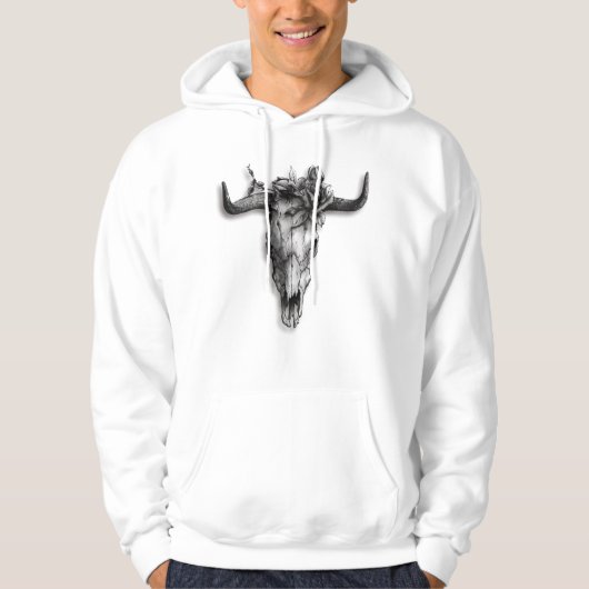 Bull Roos zwart-wit Hoodie (Voorkant)