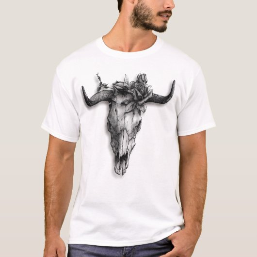 Bull Roos zwart-wit T-shirt (Voorkant)
