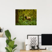 Bull Roosevelt Elk Poster (Thuiskantoor)
