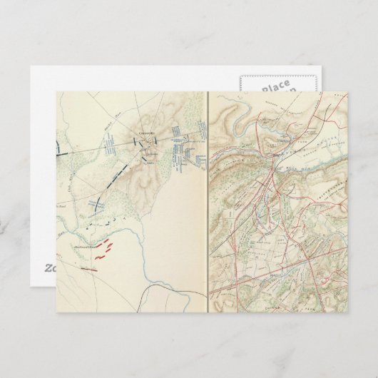 Bull Run , Manassas Briefkaart (Voorkant / Achterkant)