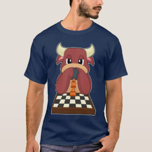 Bull Schaakbord Schaakbord spel T-shirt
