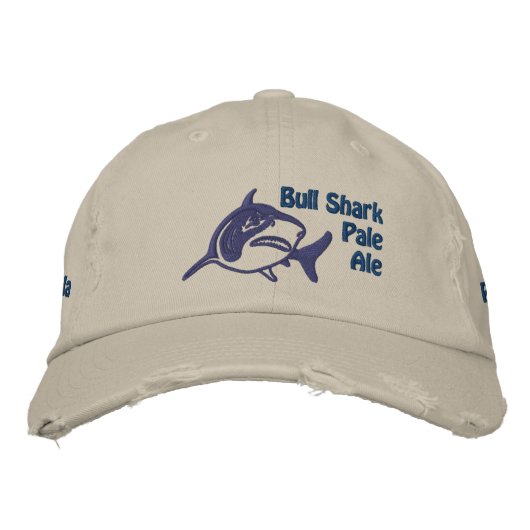 Bull Shark Bord Ale geborduurd Pet (Voorkant)