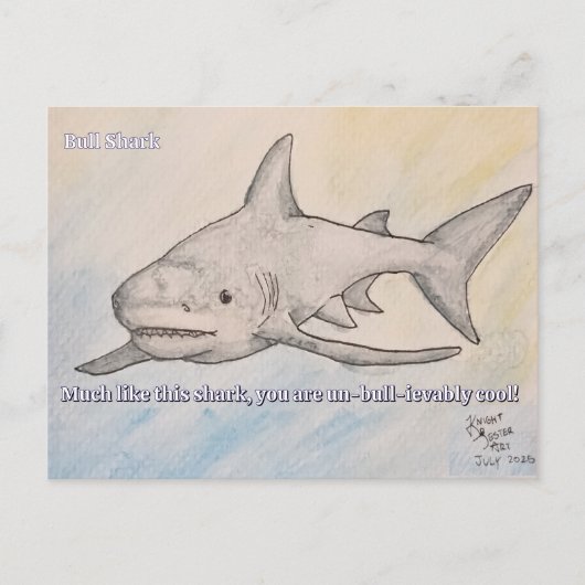Bull Shark Briefkaart (Voorkant)