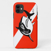 Bull Shark Dive Flag iPhone Case (Achterkant)