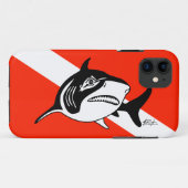 Bull Shark Dive Flag iPhone Case (Achterkant (horizontaal))