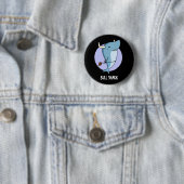 Bull Shark Funny Animal Shark Pun Dark BG Ronde Button 5,7 Cm (In situ)
