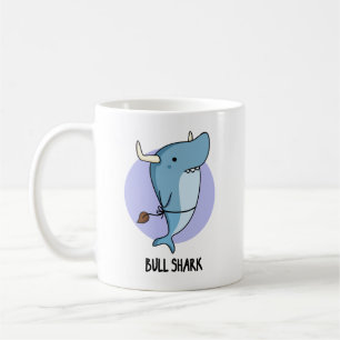 Bull Shark Funny Animal Shark Pun Koffiemok