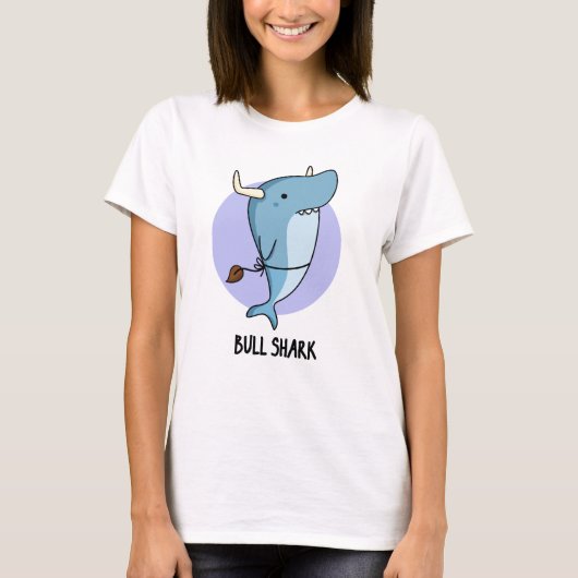 Bull Shark Funny Animal Shark Pun T-shirt (Voorkant)