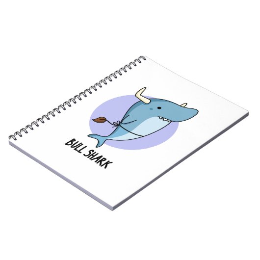 Bull Shark Grappige Dier Haai Stunt Notitieboek (Linkerzijde)