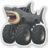 Bull Shark Monster Truck  Sticker (Voorkant)