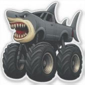 Bull Shark Monster Truck Sticker (Voorkant)