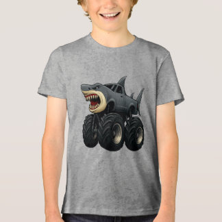 Bull Shark Monster Truck  Tri-Blend Shirt