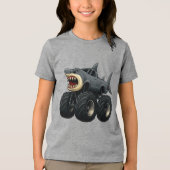 Bull Shark Monster Truck Tri-Blend Shirt (Voorkant)