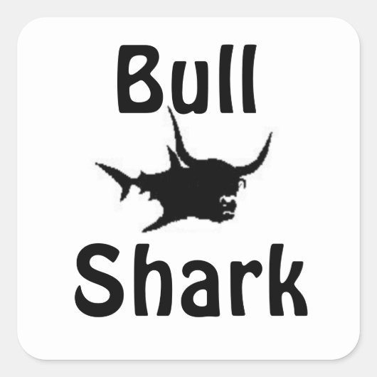 Bull Shark Vierkante Sticker (Voorkant)