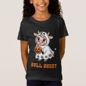Bull Sheet Funny Koe Ghost Halloween T-shirt (Voorkant)