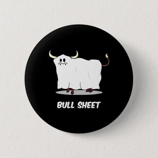 Bull Sheet Geest Grappig Halloween Ronde Button 5,7 Cm (Voorkant)