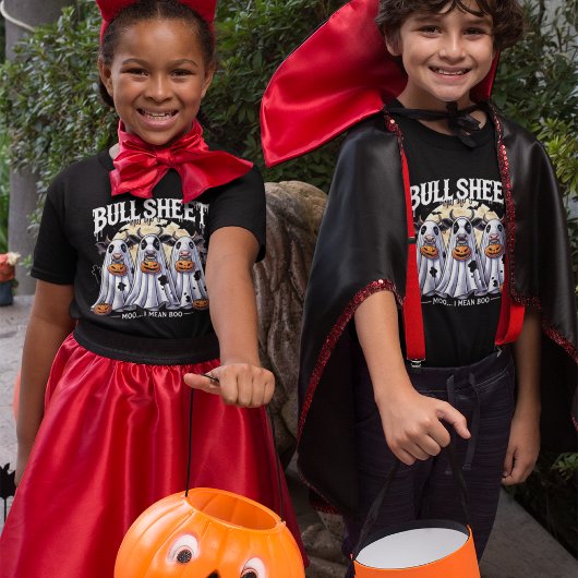 Bull Sheet moo Funny bulls Halloween kinder T-shirt