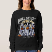 Bull Sheet moo Grappige stieren Gelukkige Hallowee Trui (Voorkant)