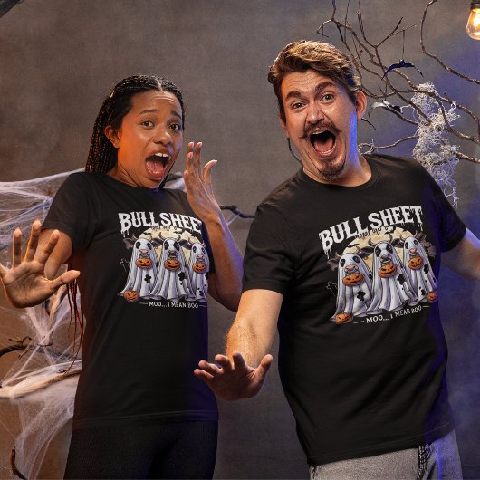 Bull Sheet moo Grappige stieren Halloween volwasse T-shirt