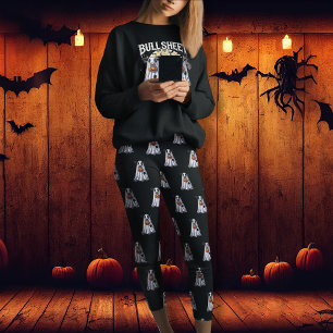 Bull Sheet spook Boo Happy Halloween Leggings