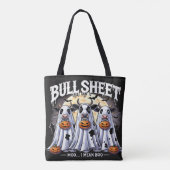 Bull Sheet / Stieren Grappig Halloween Tote Bag (Achterkant)
