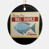 Bull Shoals Blue Fish Vintage Travel Keramisch Ornament (Links)