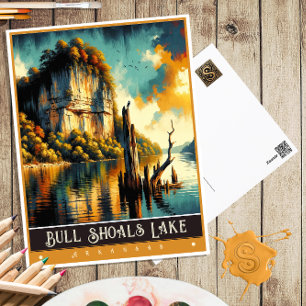Bull Shoals Lake, Arkansas   Oude Schilderij Briefkaart