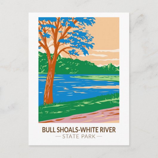 Bull Shoals - White River State Park Arkansas Briefkaart (Voorkant)